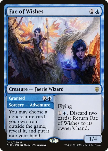 Fae of Wishes // Granted, Magic card ELD 44 — Throne of Eldraine set