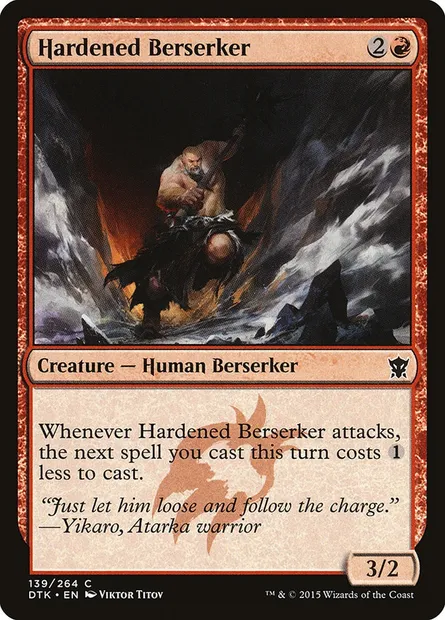 Hardened Berserker, Magic card DTK 139 — Dragons of Tarkir set