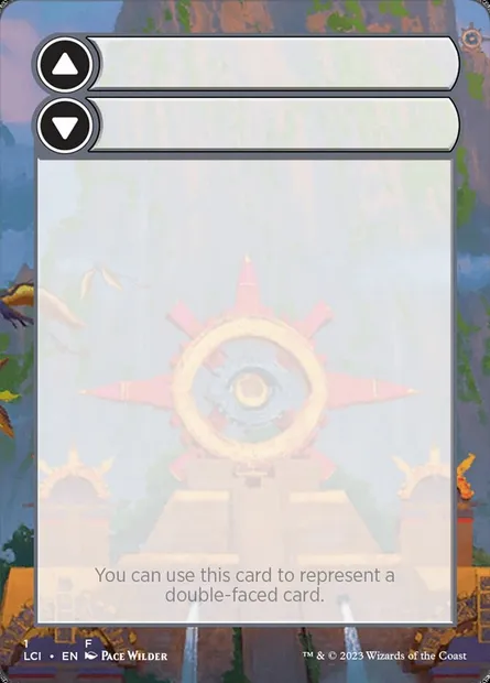 Double-Faced Substitute Card, carte Magic SLCI 1 — extension The Lost Caverns of Ixalan Substitute Cards