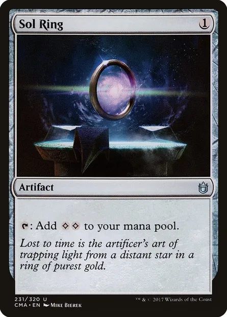 Sol Ring, Magic card CMA 231 — Commander Anthology set
