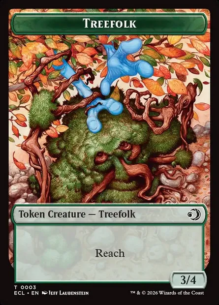 Treefolk, Magic card TECL 3 — Lorwyn Eclipsed Tokens set