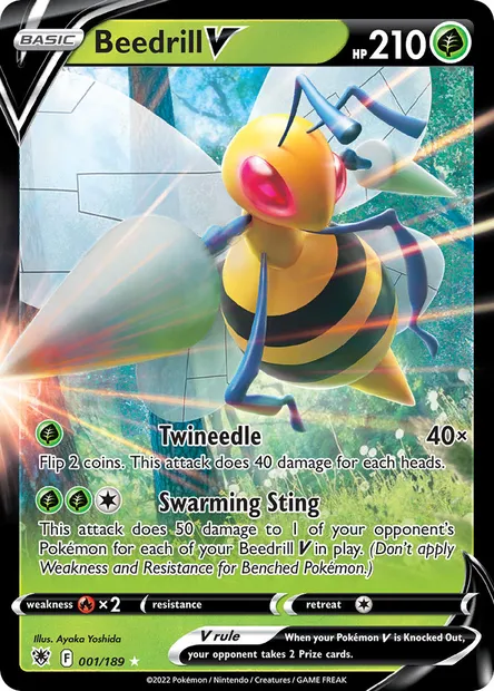 Beedrill V, Pokémon card ASR 001 — Astral Radiance set