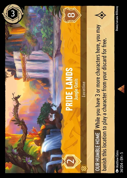 Pride Lands - Jungle Oasis, Disney Lorcana card CH5-034 — Shimmering Skies set