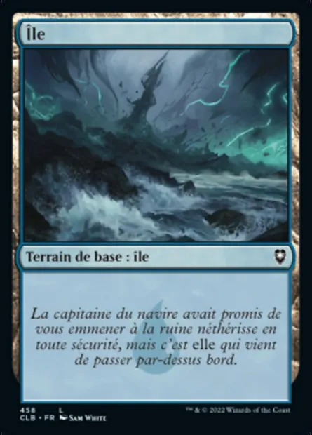 Île, carte Magic CLB 458 — extension Commander Légendes : la bataille de la Porte de Baldur