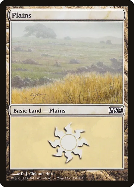 Plains, Magic card M12 231 — Magic 2012 set