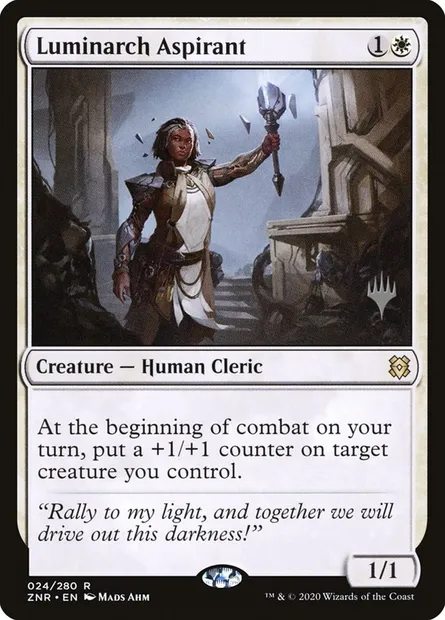 Luminarch Aspirant, Magic card PZNR 24p — Zendikar Rising Promos set