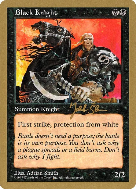 Chevalier noir, carte Magic WC97 js143 — extension World Championship Decks 1997