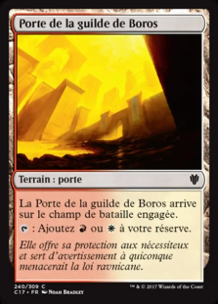 Porte de la guilde de Boros, carte Magic C17 240 — extension Commander 2017