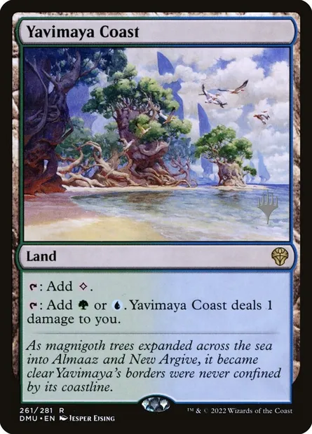 Yavimaya Coast, Magic card PDMU 261p — Dominaria United Promos set