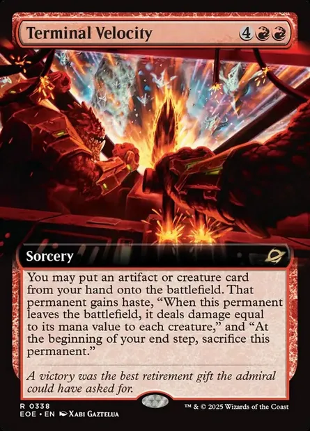 Terminal Velocity, Magic card EOE 338 — Edge of Eternities set