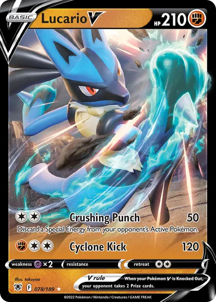 Lucario V, Pokémon card ASR 078 — Astral Radiance set