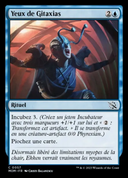 Yeux de Gitaxias, carte Magic MOM 57 — extension L'invasion des machines