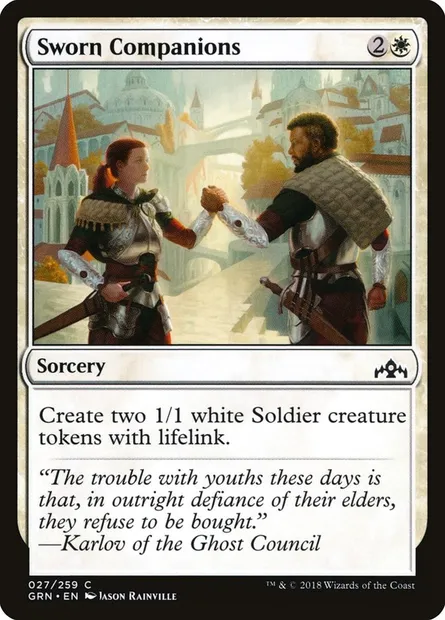 Sworn Companions, Magic card GRN 27 — Guilds of Ravnica set