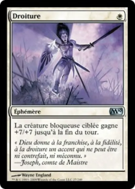 Droiture, carte Magic M10 27 — extension Magic 2010