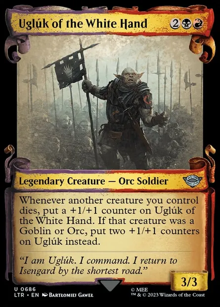 Uglúk de la Main Blanche, carte Magic LTR 686 — extension Le Seigneur des Anneaux : chroniques de la Terre du Milieu