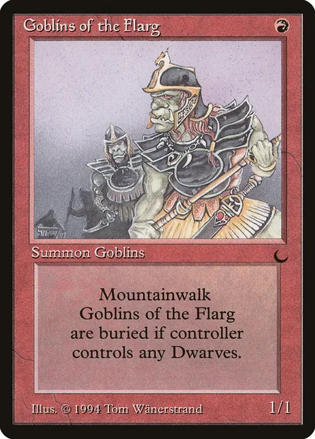 Goblins of the Flarg, Magic card DRK 70 — The Dark set