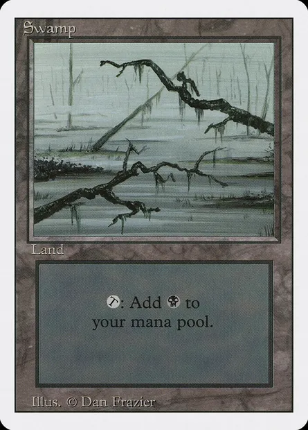 Swamp, Magic card 3ED 300 — Revised Edition set