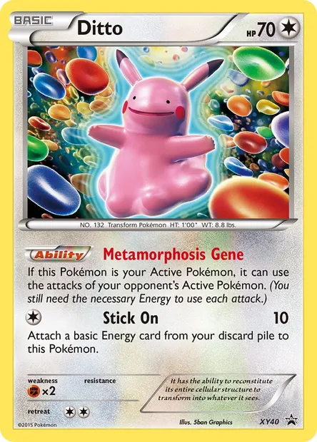 Ditto, Pokémon card XY 40 — XY Black Star Promos set