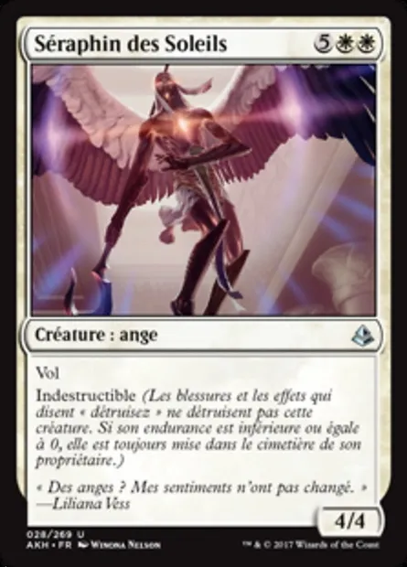 Séraphin des Soleils, carte Magic AKH 28 — extension Amonkhet