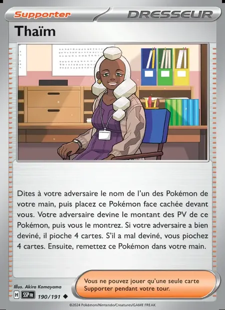 Thaïm, carte Pokémon SSP 190 — extension Étincelles Déferlantes