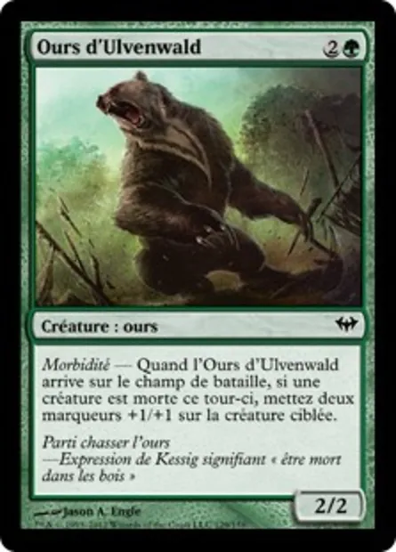 Ours d'Ulvenwald, carte Magic DKA 129 — extension Obscure Ascension