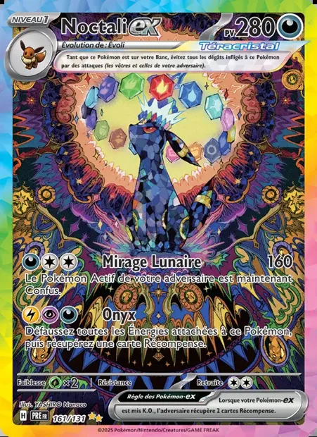 Noctali-ex, carte Pokémon PRE 161 — extension Évolutions Prismatiques