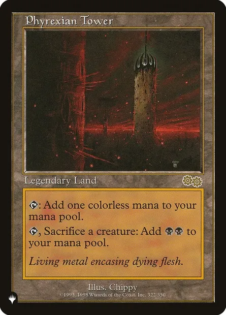 Phyrexian Tower, Magic card PLST USG-322 — The List set