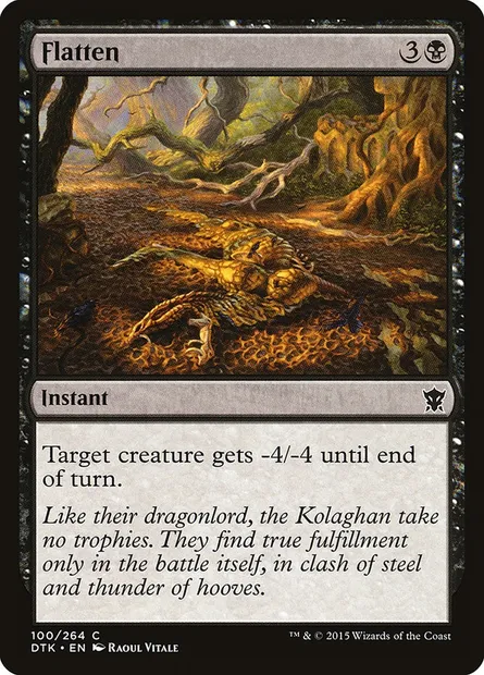 Flatten, Magic card DTK 100 — Dragons of Tarkir set