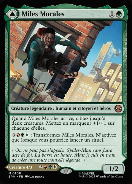 Miles Morales // L'ultime Spider-Man, carte Magic SPM 108 — extension Marvel's Spider-Man
