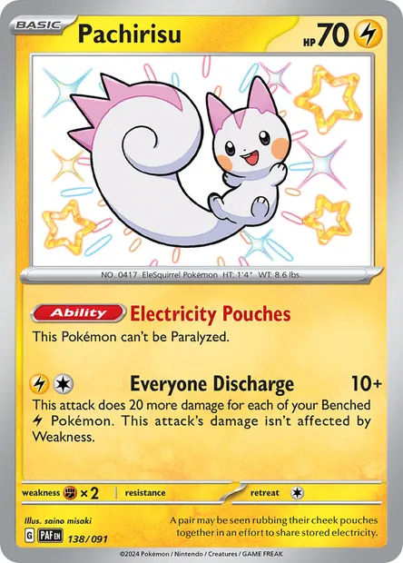 Pachirisu, Pokémon card PAF 138 — Paldean Fates set