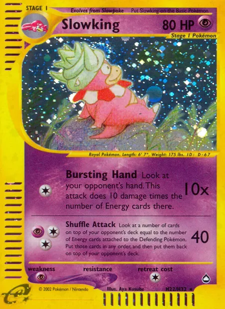 Slowking, Pokémon card AQ H22 — Aquapolis set