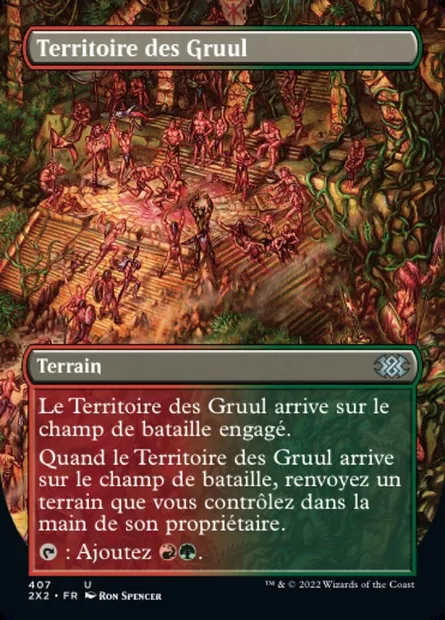 Territoire des Gruul, carte Magic 2X2 407 — extension Double Masters 2022