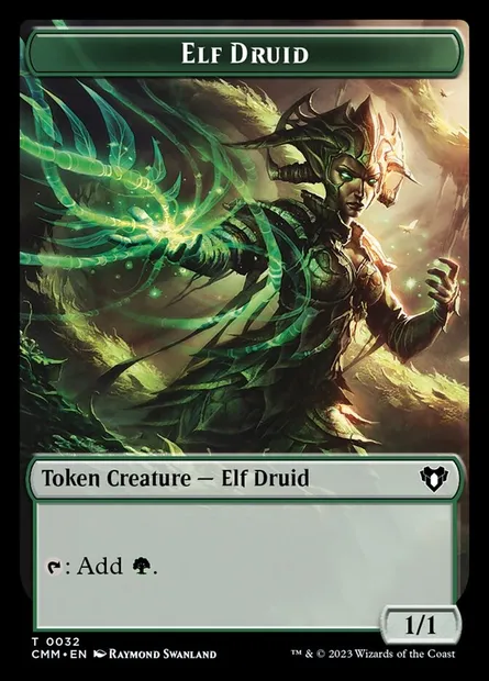 Elf Druid, Magic card TCMM 32 — Commander Masters Tokens set