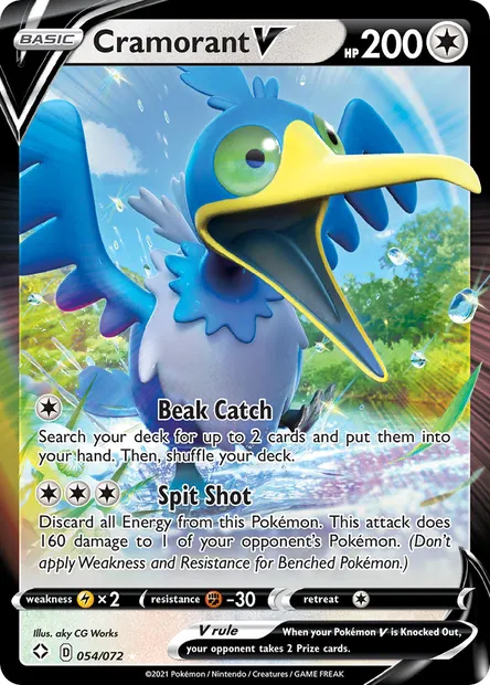 Cramorant V, Pokémon card SHF 54 — Shining Fates set