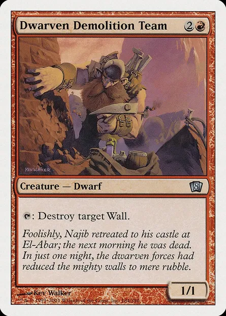 Dwarven Demolition Team, Magic card 8ED 184 — Eighth Edition set