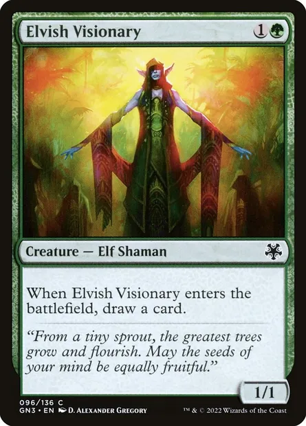 Elvish Visionary, Magic card GN3 96 — Game Night: Free-for-All set