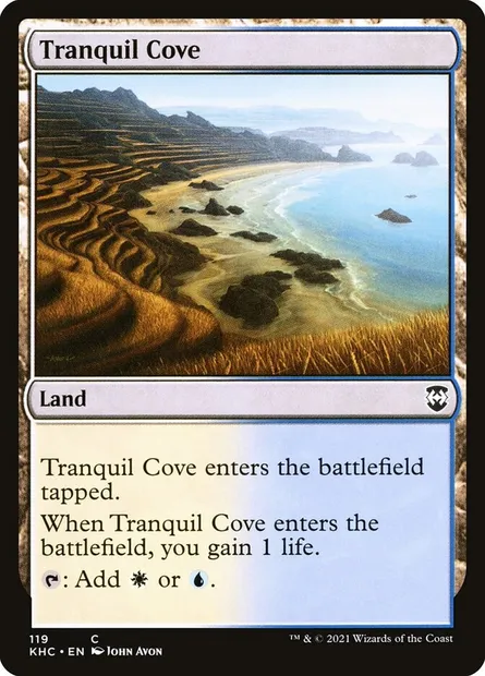 Tranquil Cove, Magic card KHC 119 — Kaldheim Commander set