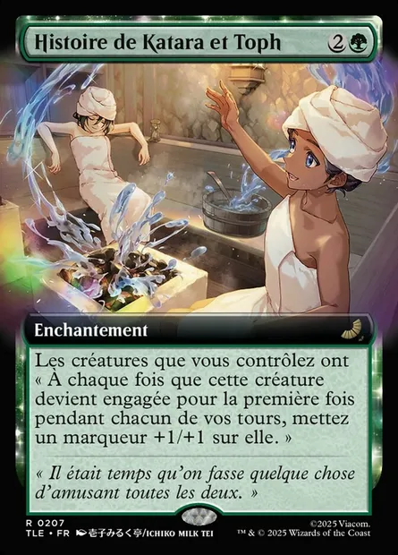 Histoire de Katara et Toph, carte Magic TLE 207 — extension Avatar: The Last Airbender Eternal