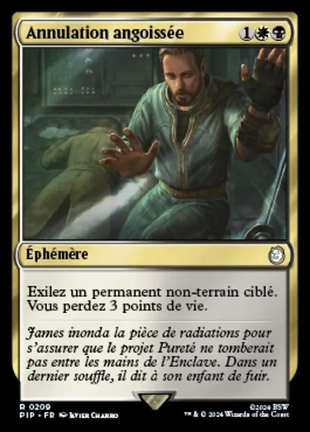 Annulation angoissée, carte Magic PIP 209 — extension Fallout