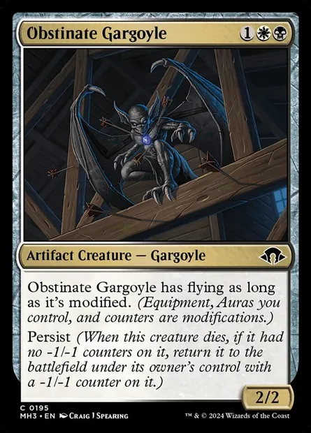 Obstinate Gargoyle, Magic card MH3 195 — Modern Horizons 3 set