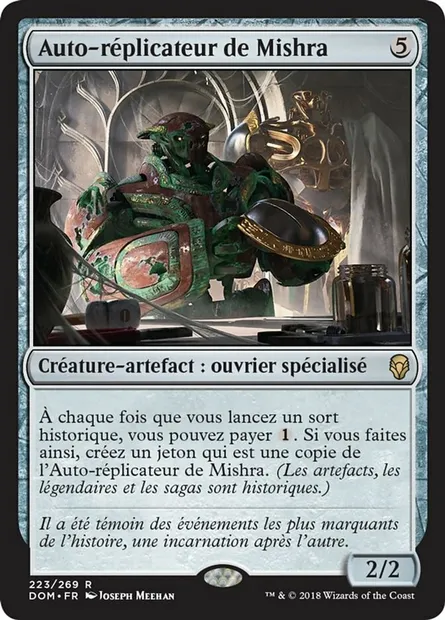 Auto-réplicateur de Mishra, carte Magic DOM 223 — extension Dominaria