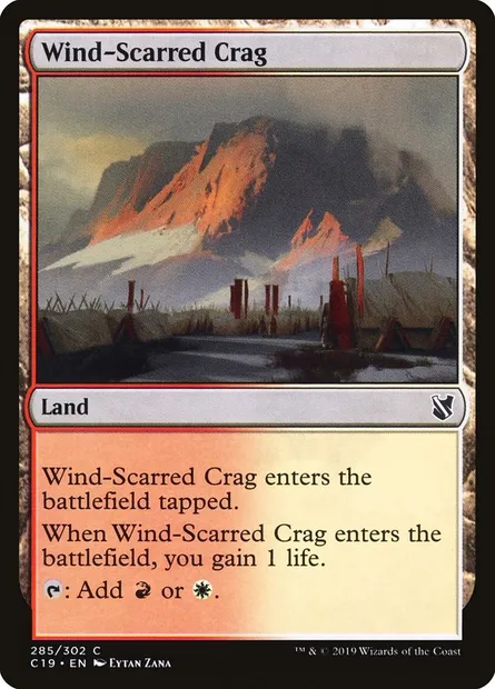 Wind-Scarred Crag, Magic card C19 285 — Commander 2019 set