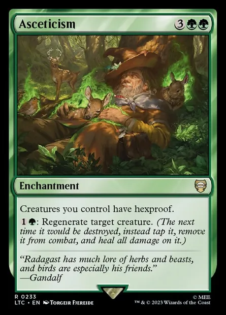 Asceticism, Magic card LTC 233 — Tales of Middle-earth Commander set