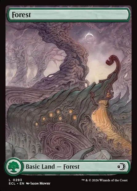 Forêt, carte Magic ECL 283 — extension Lorwyn Eclipsed