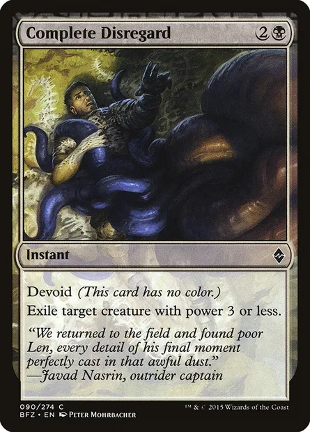 Complete Disregard, Magic card BFZ 90 — Battle for Zendikar set