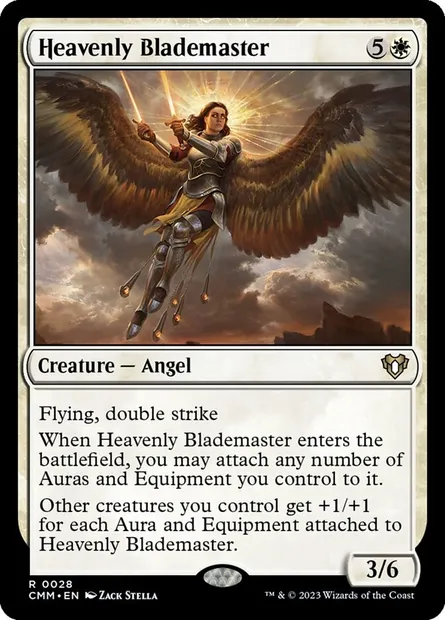 Heavenly Blademaster, Magic card CMM 28 — Commander Masters set