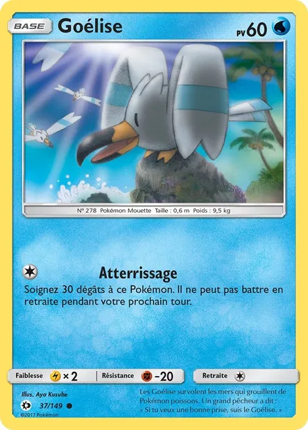 Goélise, carte Pokémon SUM 37 — extension Soleil et Lune