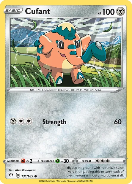 Cufant, Pokémon card DAA 131 — Darkness Ablaze set