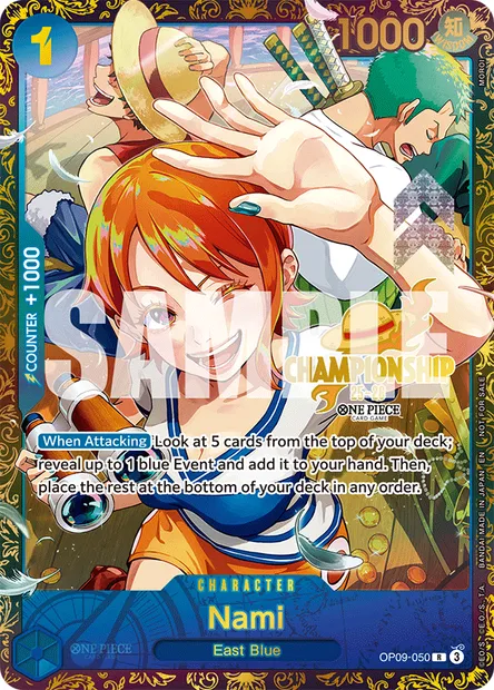Nami, carte One Piece OP09-050 — extension LES NOUVEAUX EMPEREURS