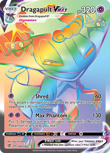 Dragapult VMAX, Pokémon card RCL 197 — Rebel Clash set